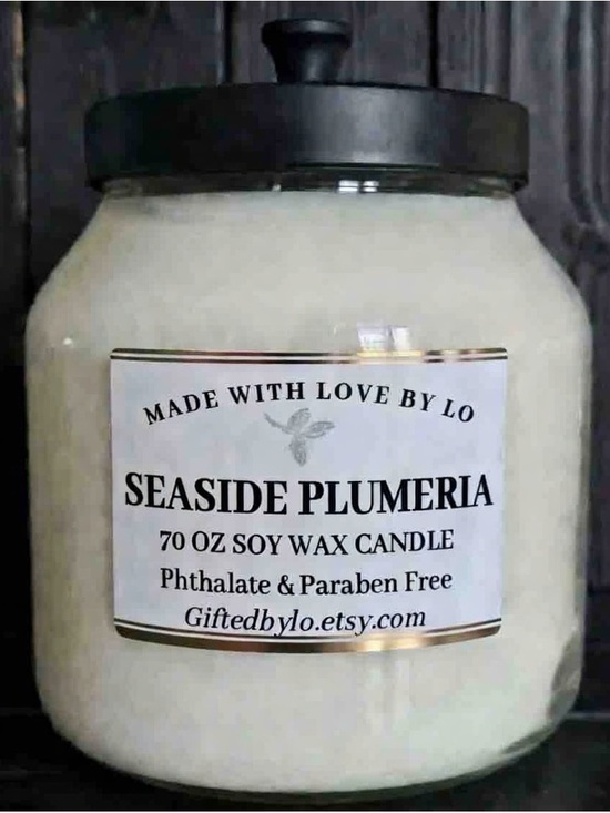 Other - LARGE ROOM CANDLE BIG ASS CANDLE JUMBO CANDLE Seaside Plumeria Soy Wax Candle